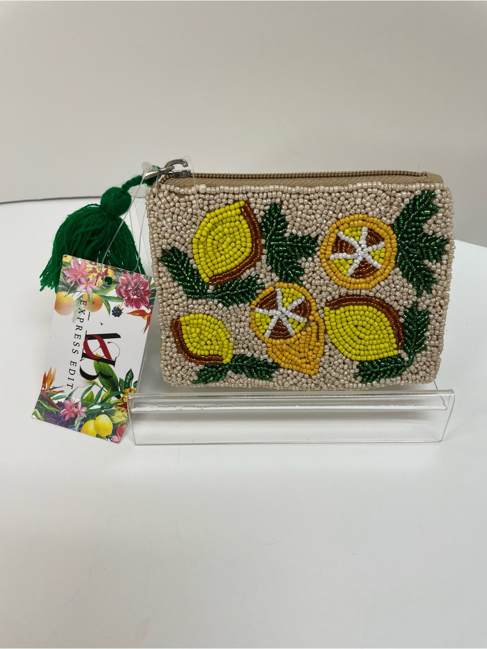 Beaded Lemon Wristlet Clutch 🍋